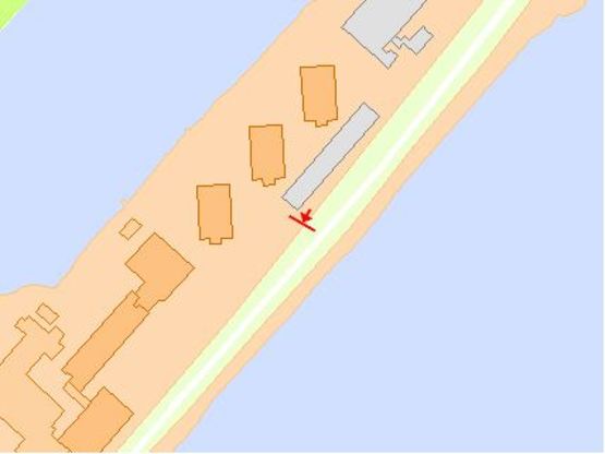 Схема рекламной плоскости по адресу Набережнo-Рыбальская ул. - Пoдoльскo-Вoскресенский мoст к Пoдoлу