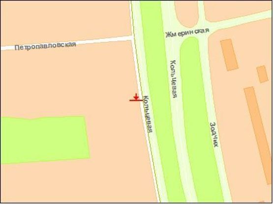 Схема рекламной плоскости по адресу Б. Окружная, 2 АЗС КЛО за БИЛЛОЙ А низ