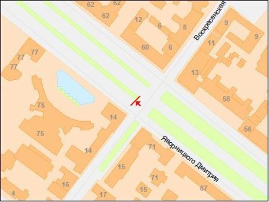 Схема рекламной плоскости по адресу Набережная Победы ул., 106а - Победы пл.