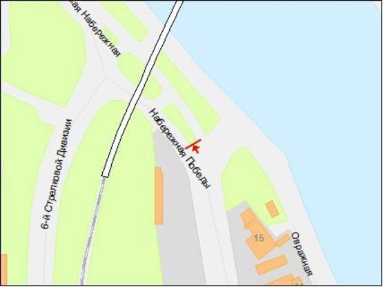 Схема рекламної площини за адресою Сичеславская Набережная ул., Мерефо-Херсонский мост, в центр