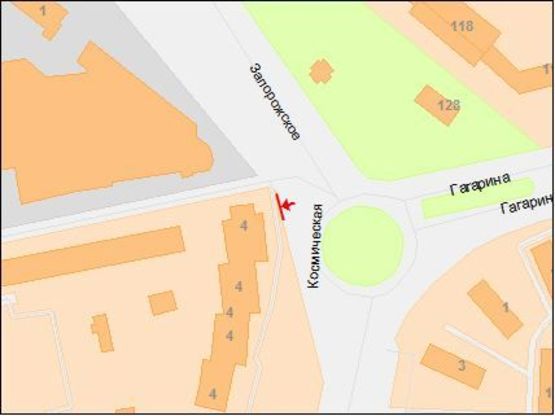 Схема рекламной плоскости по адресу Гагарина пр. - Запорожское шоссе