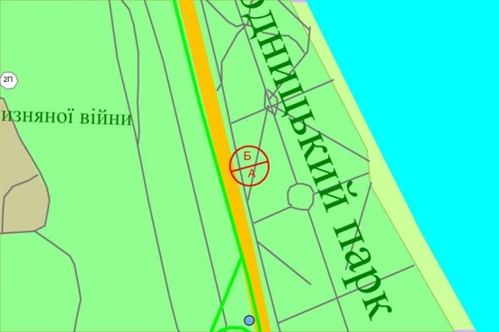 Схема рекламной плоскости по адресу Набережное шоссе (парк Наводницкий)