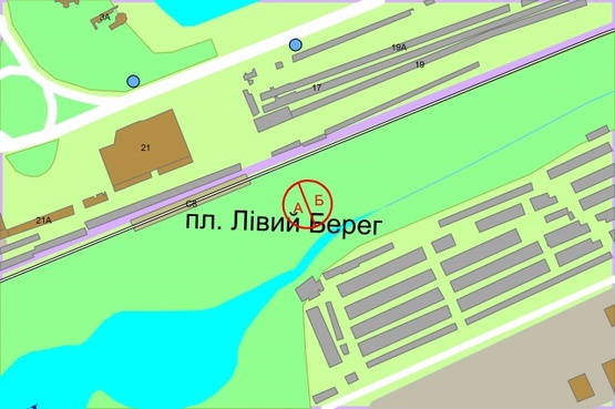 Схема рекламной плоскости по адресу Дарницьке шосе (03-0361-01)