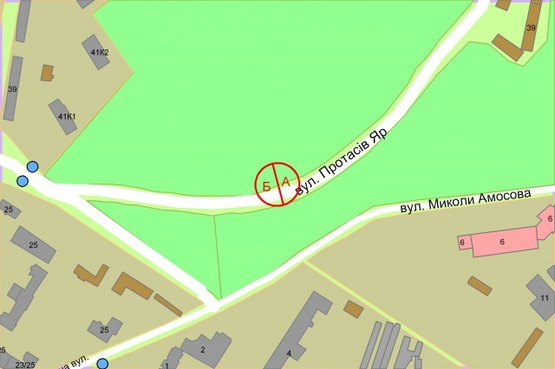 Схема рекламної площини за адресою Протасів Яр, за 300 метрів руху до вул. Солом'янська