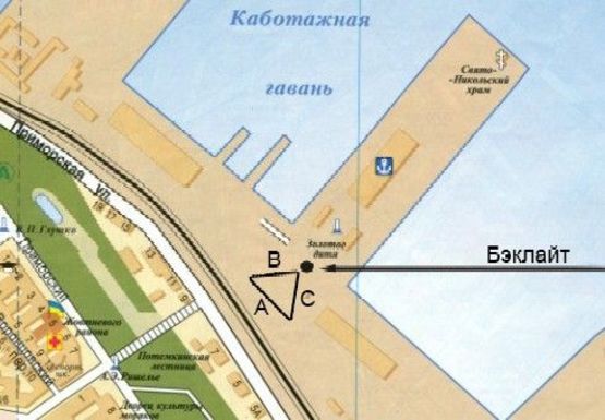 Схема рекламної площини за адресою Морвокзал