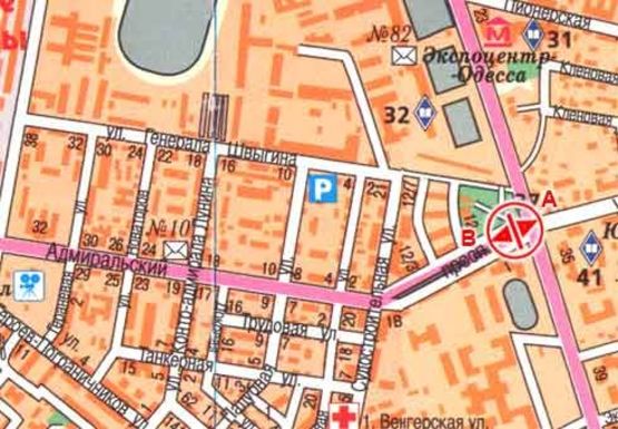 Схема рекламной плоскости по адресу Адмиральский проспект [1 А]