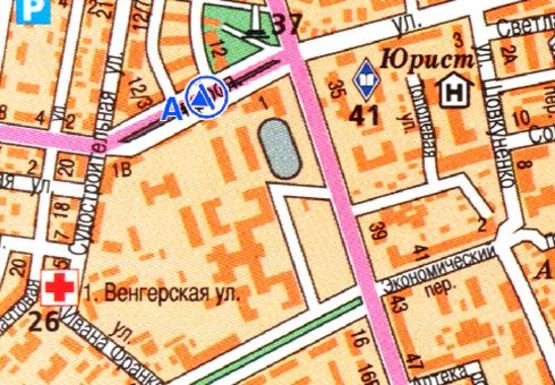 Схема рекламної площини за адресою Адмиральский пр., 1-Б A