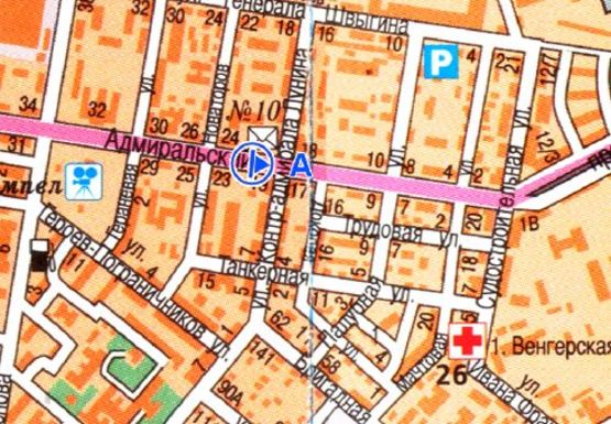 Схема рекламной плоскости по адресу Адмиральский проспект [17 А]