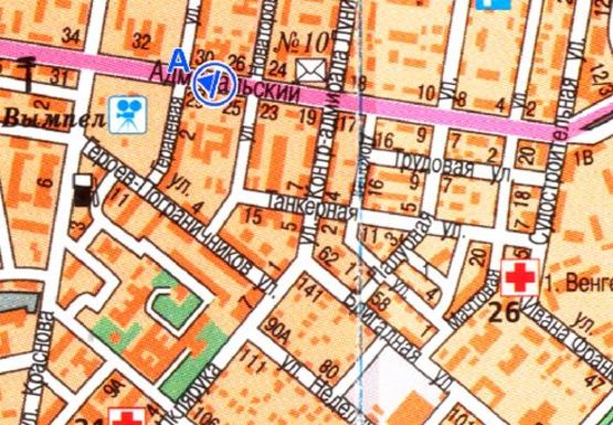 Схема рекламной плоскости по адресу Адмиральский пр.,  25 A