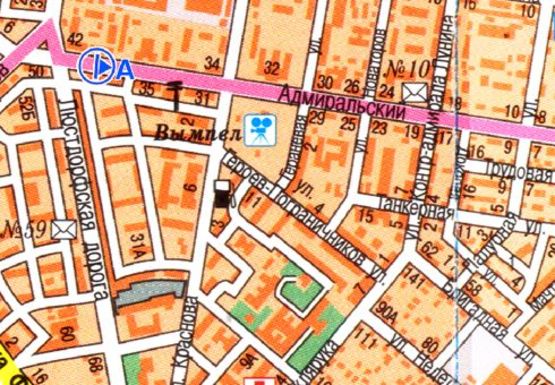 Схема рекламної площини за адресою Адмиральский проспект [33 А]