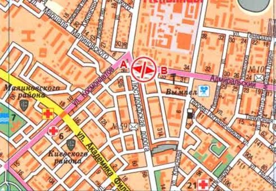 Схема рекламної площини за адресою Адмиральский проспект [37 А]