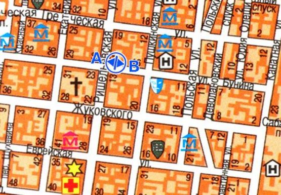 Схема рекламної площини за адресою Бунина, 21 А