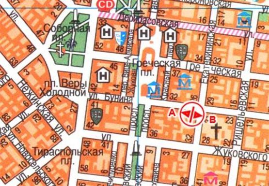 Схема рекламной плоскости по адресу Бунина, ул., 25   A