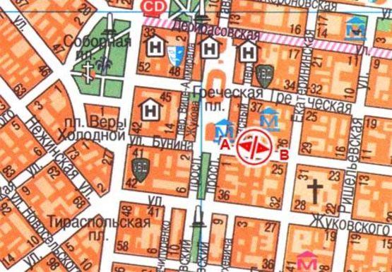 Схема рекламной плоскости по адресу Бунина, 30 А