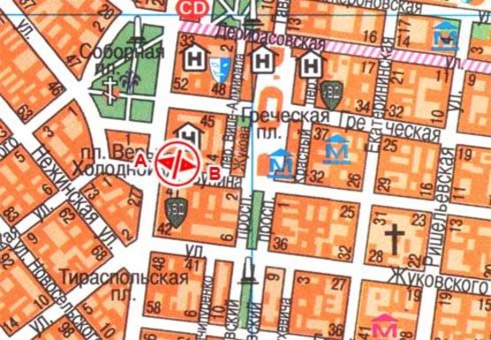 Схема рекламной плоскости по адресу Бунина, 36 А