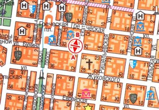 Схема рекламной плоскости по адресу Екатерининская, 26 B