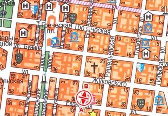 Схема рекламної площини за адресою Екатерининская, 37 А