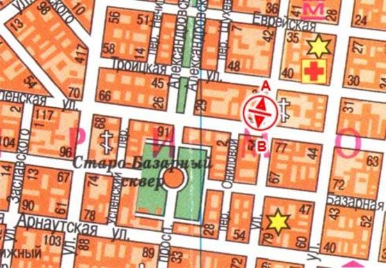 Схема рекламной плоскости по адресу Екатерининская, 48 B