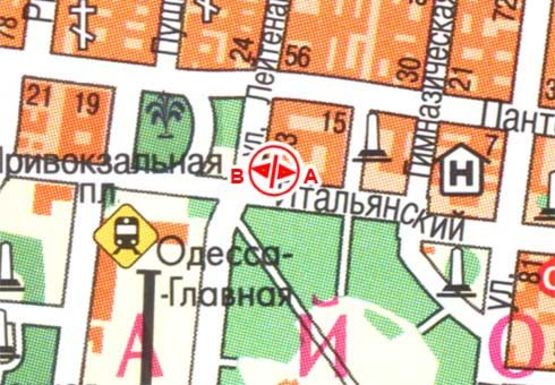 Схема рекламной плоскости по адресу Итальянский бульвар угол Л. Шмидта В