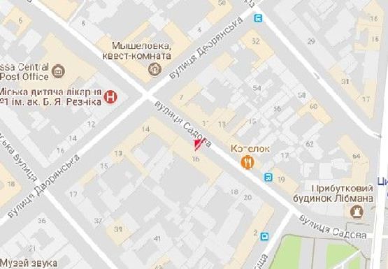 Схема рекламної площини за адресою Садовая, 14 А