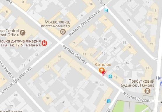 Схема рекламной плоскости по адресу Садовая ул., 13 B