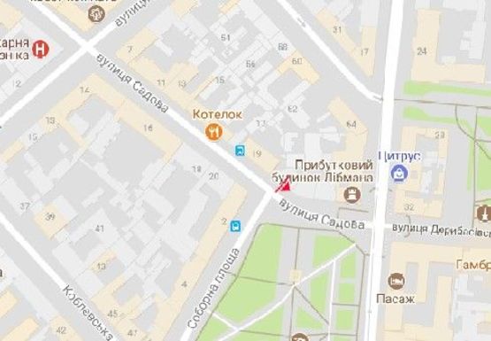 Схема рекламной плоскости по адресу Садовая, 21 А