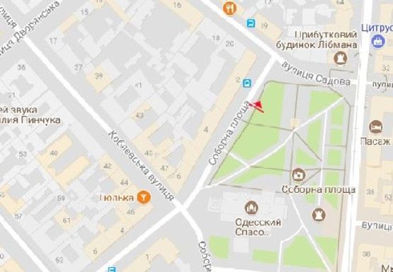 Схема рекламной плоскости по адресу Соборная пл., 1 B