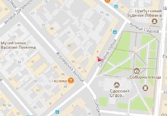 Схема рекламной плоскости по адресу Соборная, 4 B