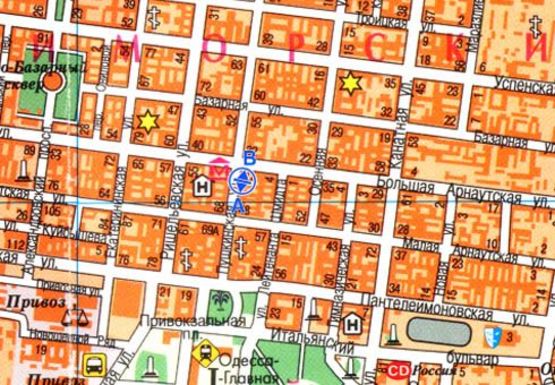 Схема рекламної площини за адресою Пушкинская, 65 А