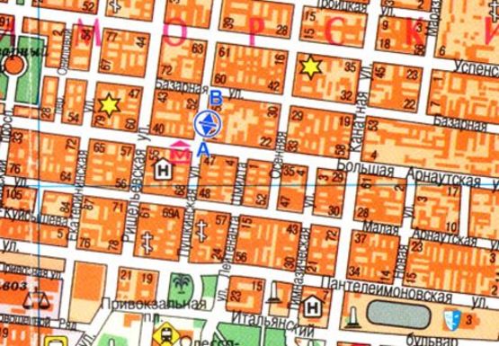 Схема рекламної площини за адресою Пушкинская, 59 А