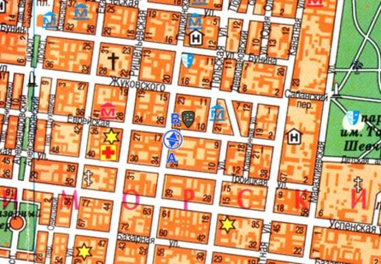 Схема рекламної площини за адресою Пушкинская, 31 - Еврейская В