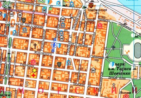 Схема рекламної площини за адресою Пушкинская, 16 А