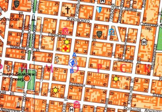 Схема рекламной плоскости по адресу Ришельевская, 33 B