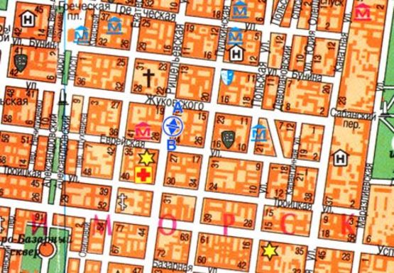 Схема рекламной плоскости по адресу Ришельевская, 21 B