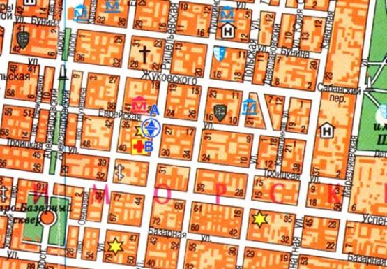 Схема рекламної площини за адресою Ришельевская, 32 А