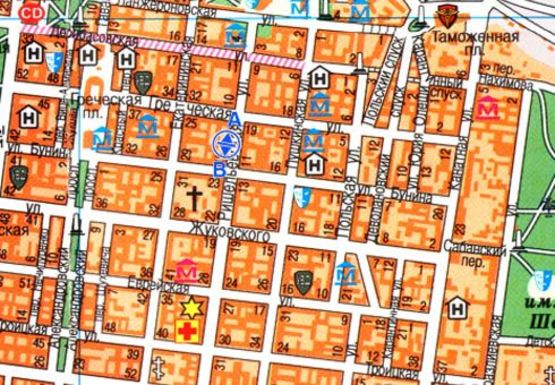 Схема рекламной плоскости по адресу Ришельевская, 12 B, остановка