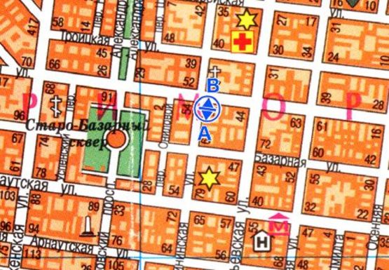 Схема рекламной плоскости по адресу Екатерининская, 65 - Успенская B