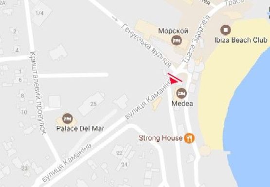 Схема рекламної площини за адресою Центральная аллея пляжа "Аркадия" (схема №32)