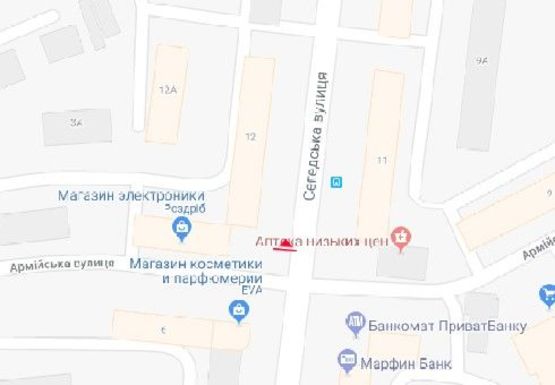 Схема рекламной плоскости по адресу Сегедская ул. №12 А