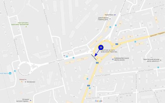 Схема рекламной плоскости по адресу площадь Победы призма 3