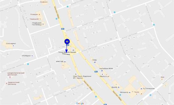 Схема рекламной плоскости по адресу просп. Мира х ул.Войкова призма (грань 6)