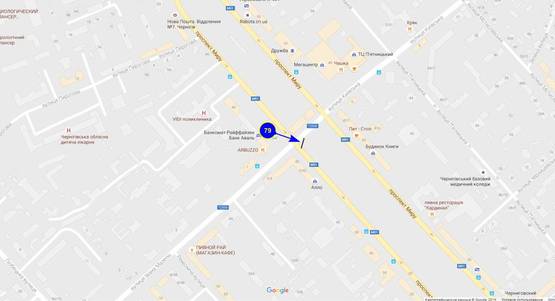 Схема рекламной плоскости по адресу просп. Мира х ул. Щорса призма 3х4 (грань 1)