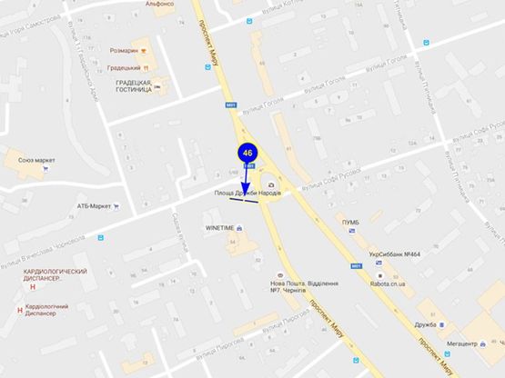 Схема рекламной плоскости по адресу просп. Мира х ул.Войкова призма (грань 6)