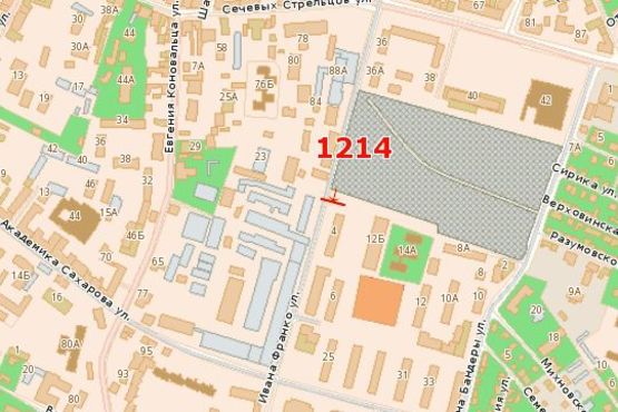 Схема рекламної площини за адресою Андрія Мельника вул. - Сахарова вул.