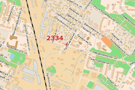 Схема рекламной плоскости по адресу Незалежності вул. - Трускавецька вул.