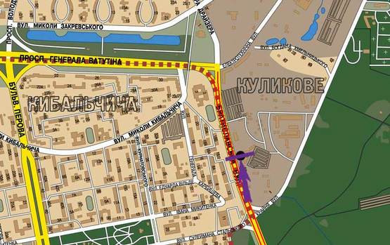 Схема рекламной плоскости по адресу ул.Братиславская,52, м-н "Б-52", "АТЛ", напрвл. на Троещинский