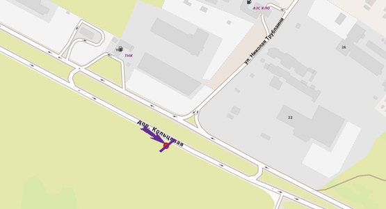 Схема рекламной плоскости по адресу Кольцевая дорога, ул. Трублаини, автосалон " Скания" (светофор) направление Одесской пл.