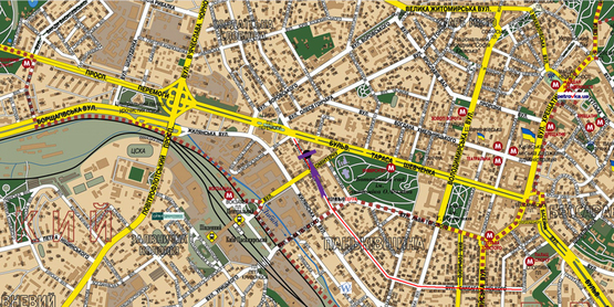 Схема рекламной плоскости по адресу ул.Саксаганского, 112А выезд на пл.Победы