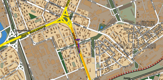 Схема рекламної площини за адресою Харківське шосе, 7/13