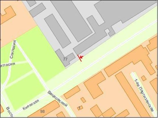 Схема рекламної площини за адресою Zt 019-2 вул Київська,77 ТЦ "Глабал.UA" А2